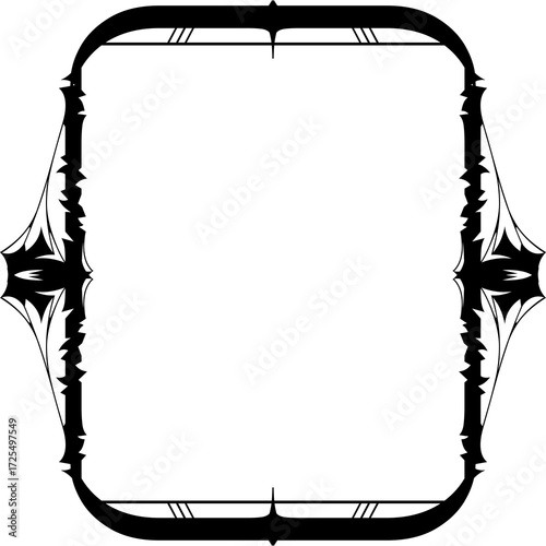 Halloween black frame a transparent background. png; 300 dpi.