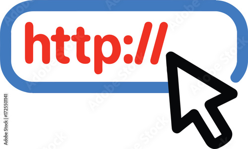 Red http text inside a rounded blue rectangle on a white background internet protocol