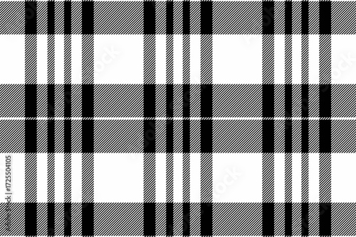 Classic black and white plaid pattern. Timeless design for backgrounds, textiles, or graphic overlays. Versatile for both digital  print projects.