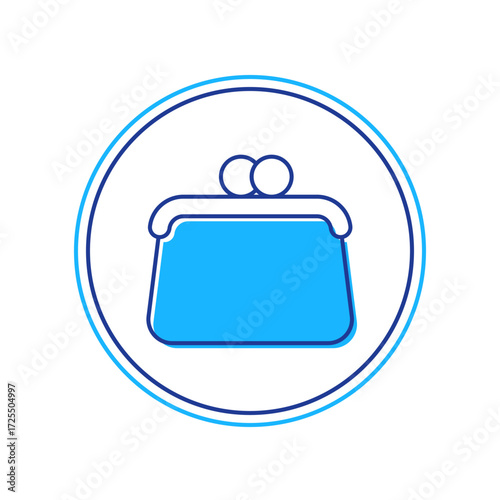 Filled outline Handbag icon isolated on white background. Female handbag sign. Glamour casual baggage symbol. Vector