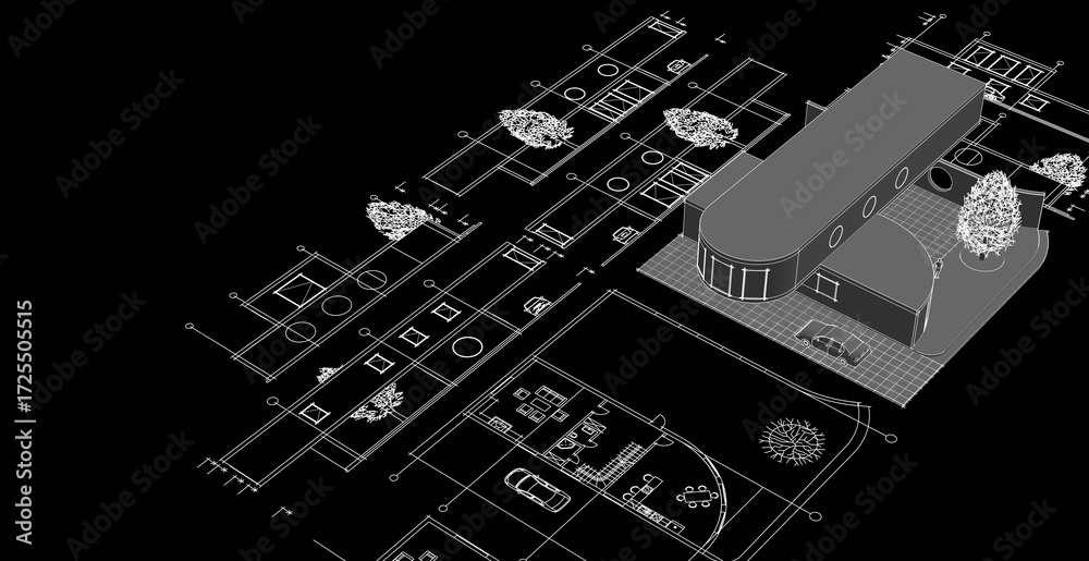 Fototapeta premium house plan blueprint