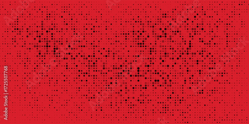Dot red pattern screen led light gradient texture background. Abstract technology big data digital background. 3d rendering.