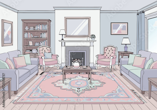 Elegant Living Room Interior Design A Serene Space