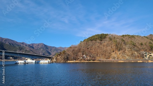 湖沿いの自然と景色