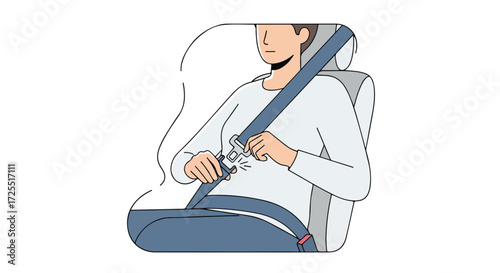 Illustration showcasing the importance of buckling up and safety measures while driving car seatbelts provide protection