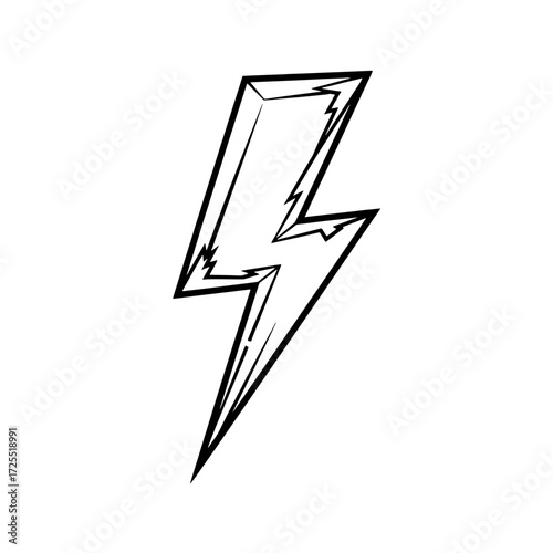 The energy of Lightning: A stylized depiction of lightning bolt, a visual symbol of power and dynamism. 