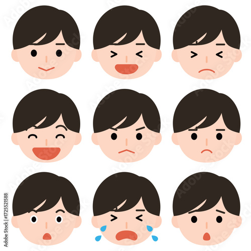 いろんな表情の男の子