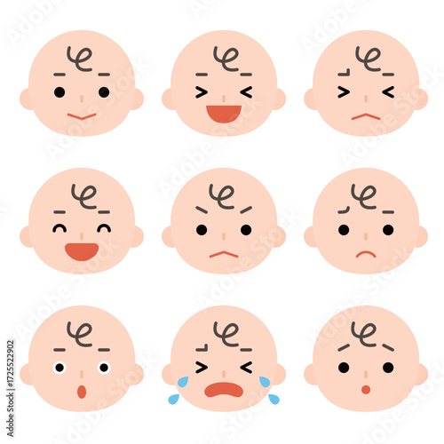 いろんな表情の赤ちゃん