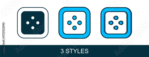 Filled outline Sewing button for clothes icon isolated on white background. Clothing button. Vector