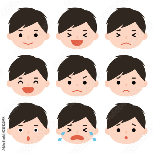 いろんな表情の男の子