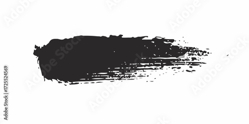 Abstract grunge background with black ink splat and dirty paint texture illustration design element.