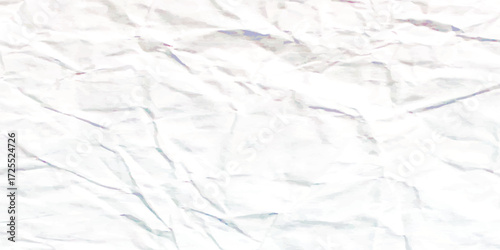 Crumpled White Paper Texture Vector with Wrinkled Folded Pattern and Realistic Rough Surface for Creative Digital Design