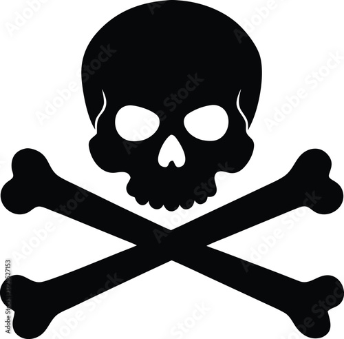 skull icon, danger sign design