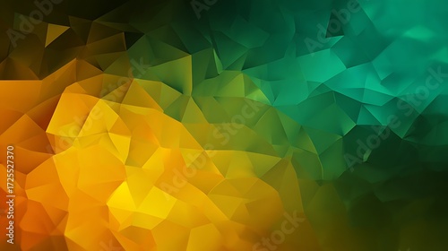 Vibrant Green Yellow Abstract Geometric Pattern with Triangular Shapes for Modern Design