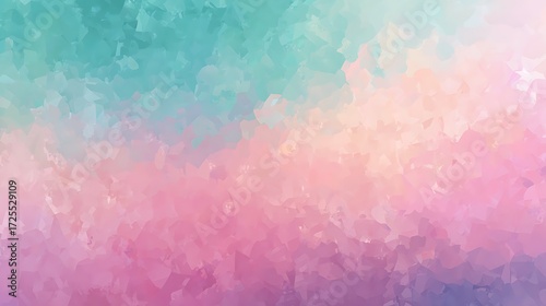 Abstract Pastel Colorful Geometric Pattern on White Background