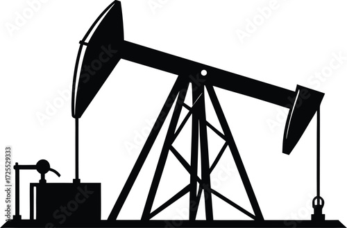 oil pump silhouette vector illustration