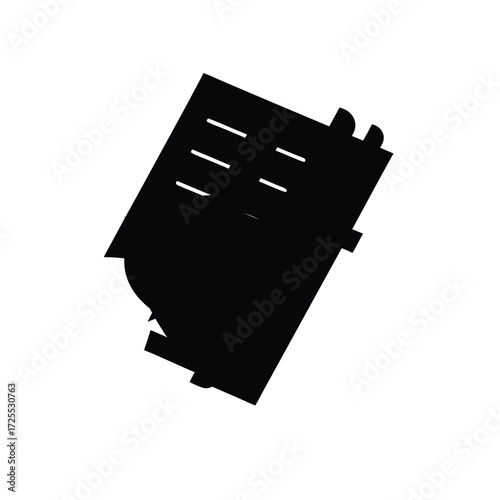 Silhouette illustration of a printer machine showcasing modern office equipment
