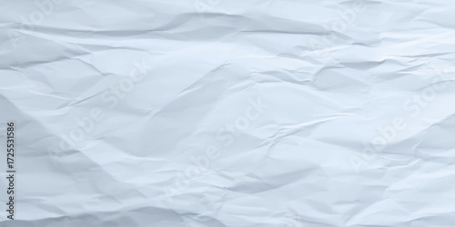 Crumpled White Paper Vector Texture with Folded Wrinkles and Rough Surface Pattern for Artistic Digital Backdrops