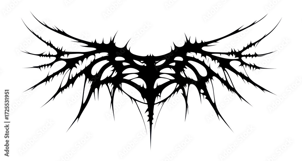 Fototapeta premium PNG Rib cage tribal design art.