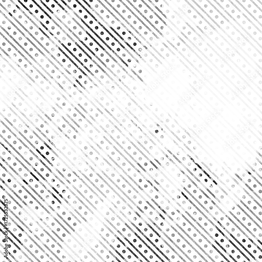 Fototapeta premium Distressed geometric black and white overlay pattern design