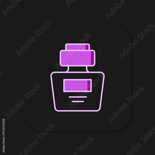 Filled outline Perfume icon isolated on black background. Flat filled outline style with shadow. Vector