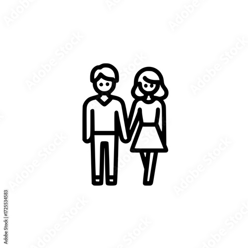 Love couple walking hand in hand vector illustration for dating romance and emotional connection

