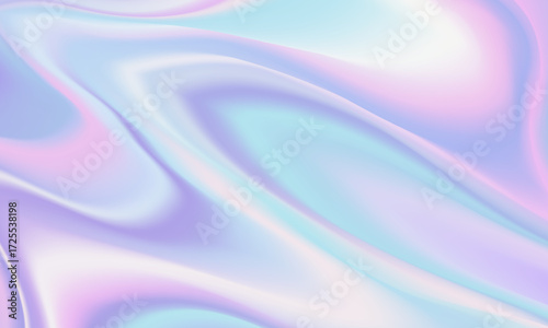 Holographic iridescent background with soft pastel color gradients. Modern fantasy design for a dreamy wallpaper or cover art