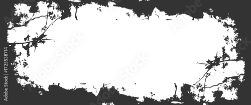  Vector brushes txture of a black brick wall with cracks and scratches vector..