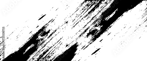  Vector brushes txture of a black brick wall with cracks and scratches vector..