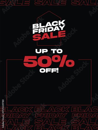 Black Friday banner and poster templates for discount promotional materials