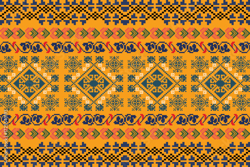 Threads of Celebration thai art pattern seamless