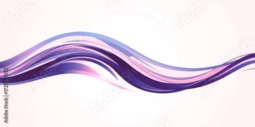 A delicate digital artwork of flowing, smoke-like waves in shades of pink and deep violet, blending gracefully on a pale background, creating a dreamy sense of motion and fluid elegance.
