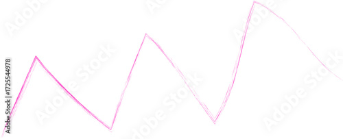 Scribbled, organic and textured brush line with a grunge look forming a zigzag