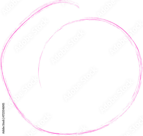 Scribbled, organic and textured lines forming a circular shape