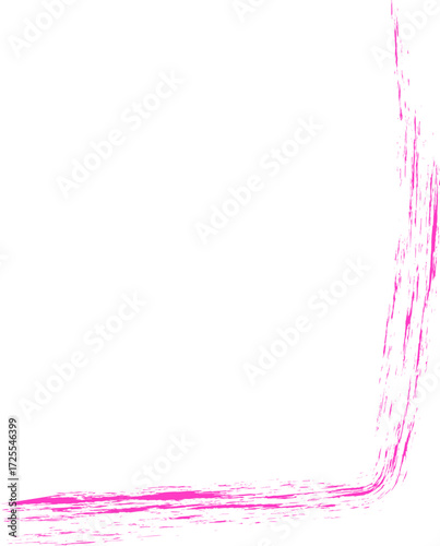Straight, scribbled and textured line forming corner