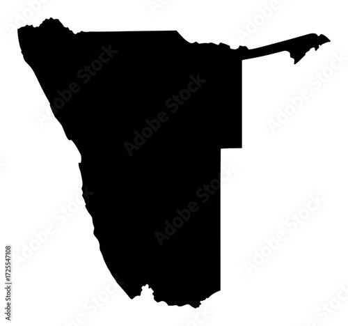 Namibia map outline silhouette vector country shape laser cutting engraving