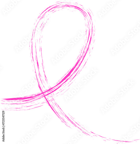 Curved, scribbled and textured loop line