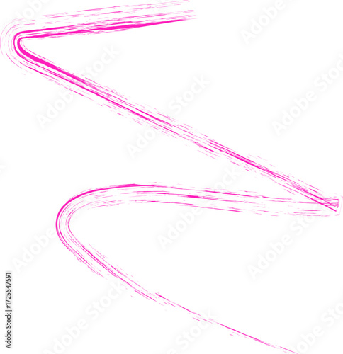 Scrabbled, organic and textured brush line with a relaxed look