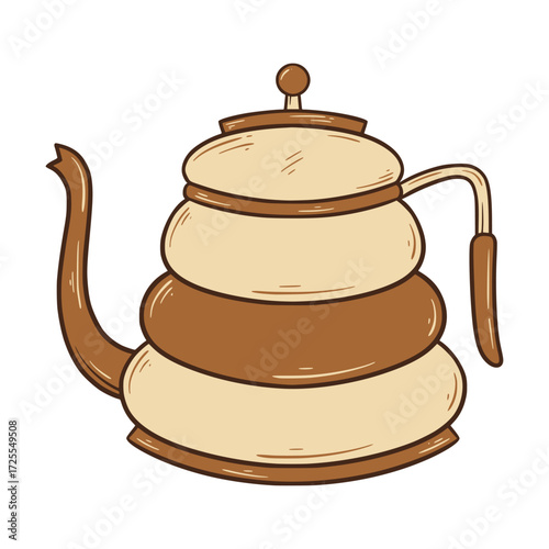 Hand Drawn of  Coffee Pour Over Kettle