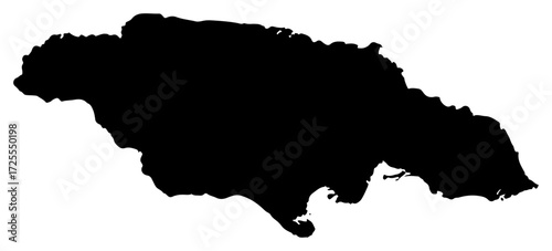 Jamaica map outline silhouette vector country shape laser cutting engraving