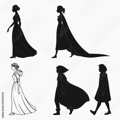 set of wedding dresses