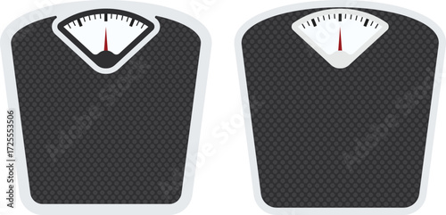 Illustration of a Weight Scale. Bathroom scale illustration.