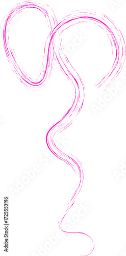 Scribbled, organic and textured brush line with a relaxed look