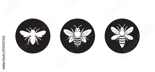 bee solid icon illustration vector graphic, honey bee vector icon, Vector illustration EPS 10.