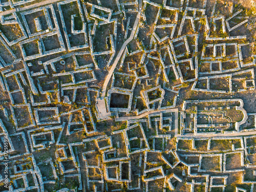 Shumen fortress Archaeological ancient fort labyrinth of old Town Shoumen, Bulgaria, panorama landscape bulgarian landmark