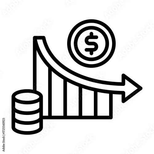 Depreciation Line Vector Icon