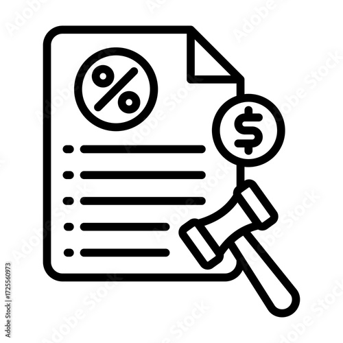 Tax Compliance Line Vector Icon