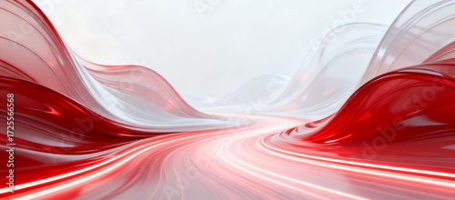 Red business technology fashion flowing light effect main visual background