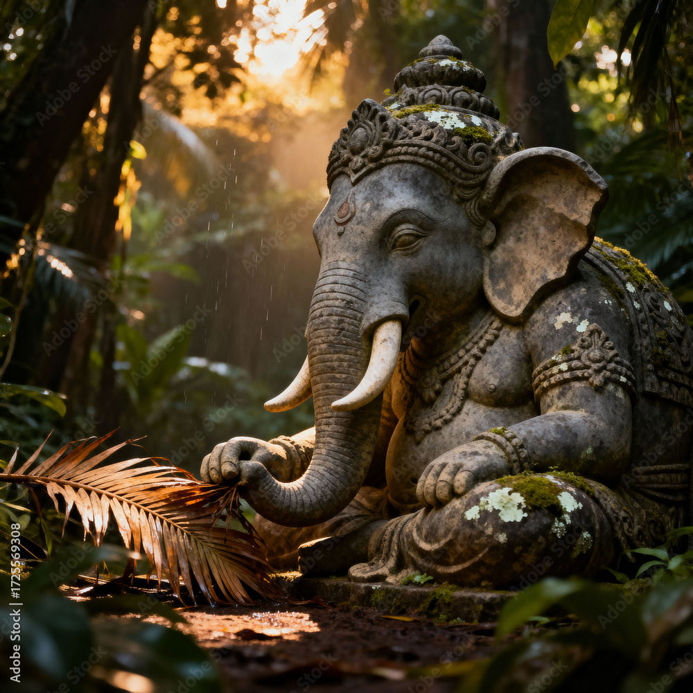 Fototapeta premium ganesha in the jungle