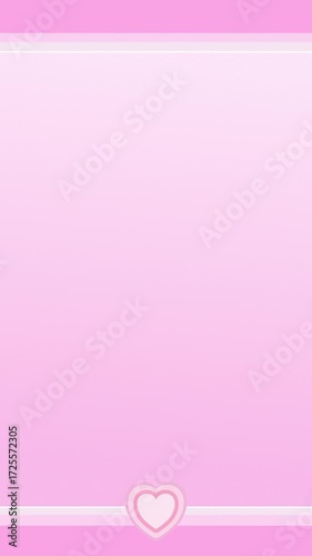 Gradient Pink Wallpaper With Heart Decoration Vertical Video Motion Background